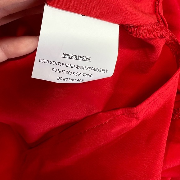 Hello Molly Saints & Secrets Red Ruched Strapless Mini Dress NEW Size Medium - Picture 11 of 14